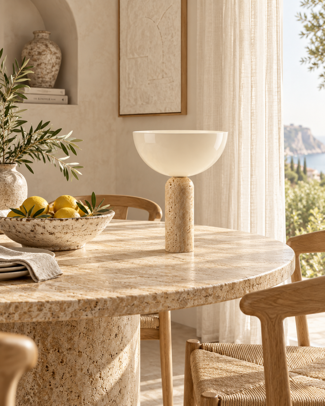Travertina | Travertine Table Lamp