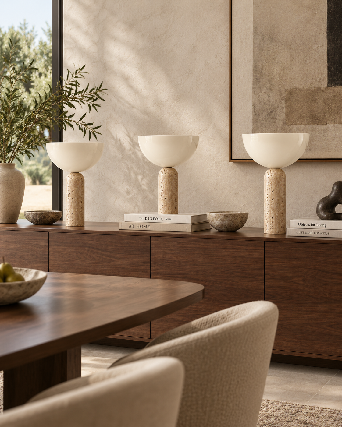 Travertina | Travertine Table Lamp