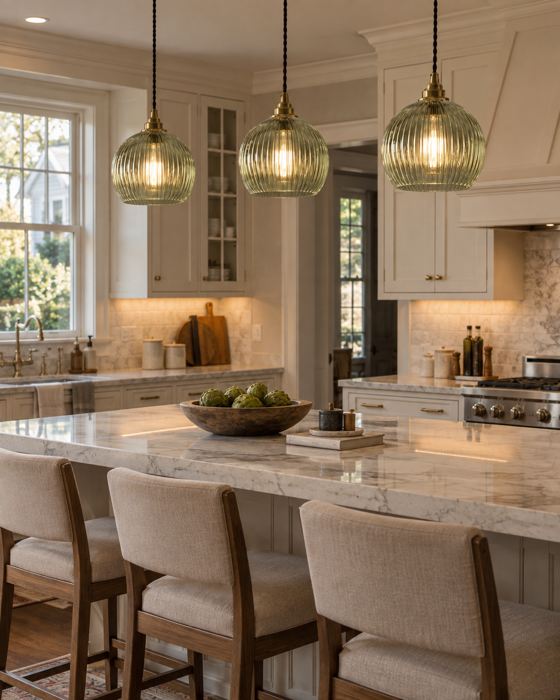 Clera | Clear Ribbed Glass Pendant Light