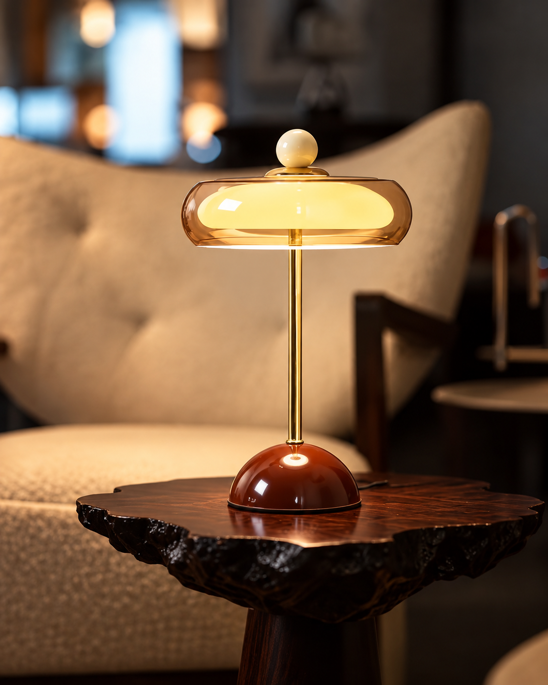 Ormino | Glass Disc Table Lamp