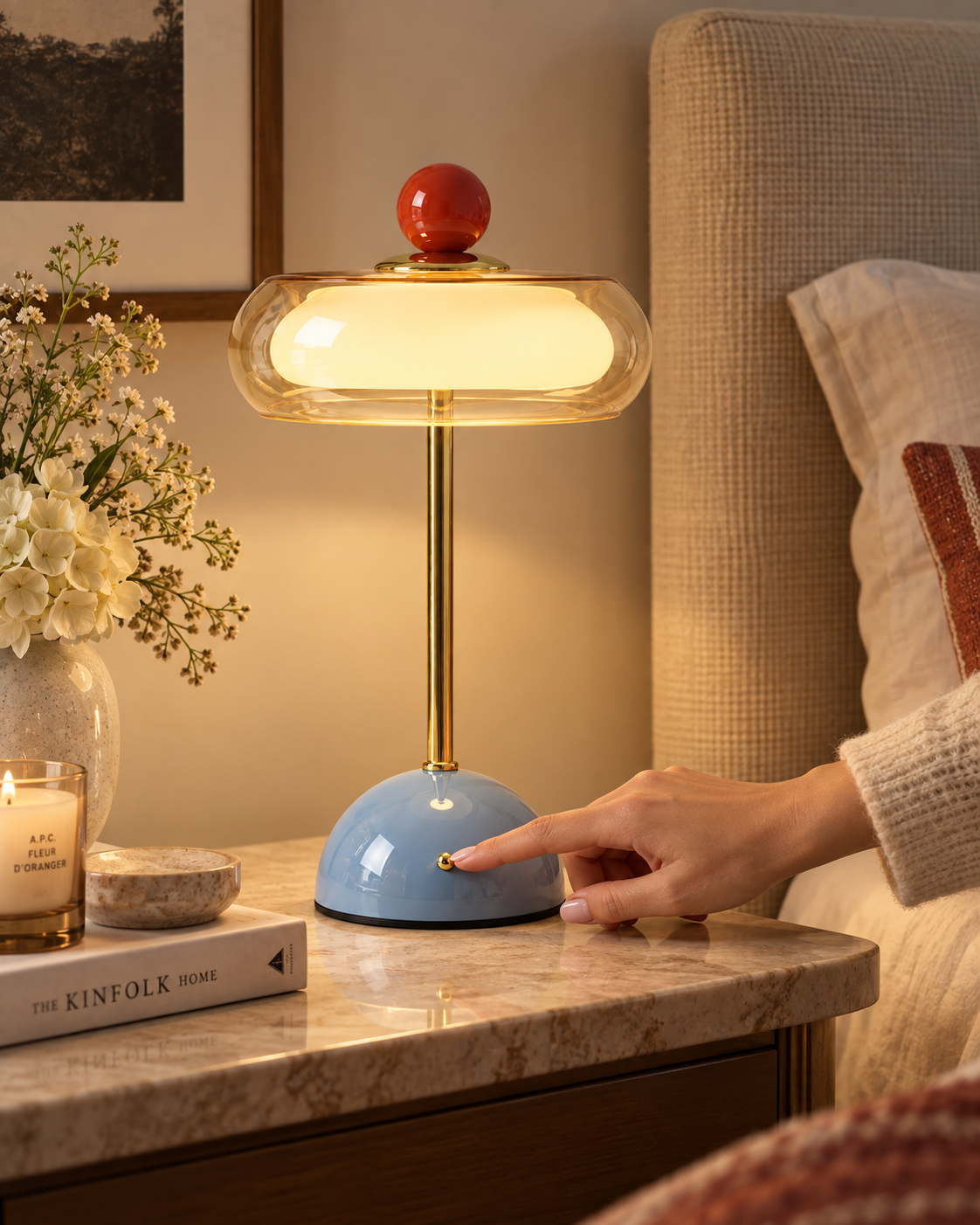 Ormino | Glass Disc Table Lamp
