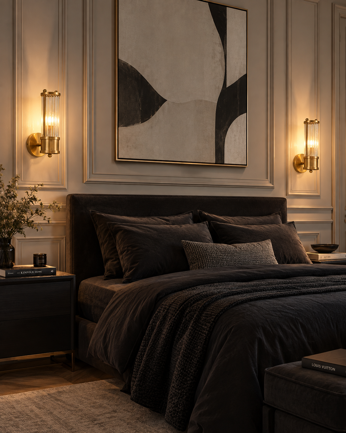 Fluted Glass Wall Sconce – Brushed Brass
