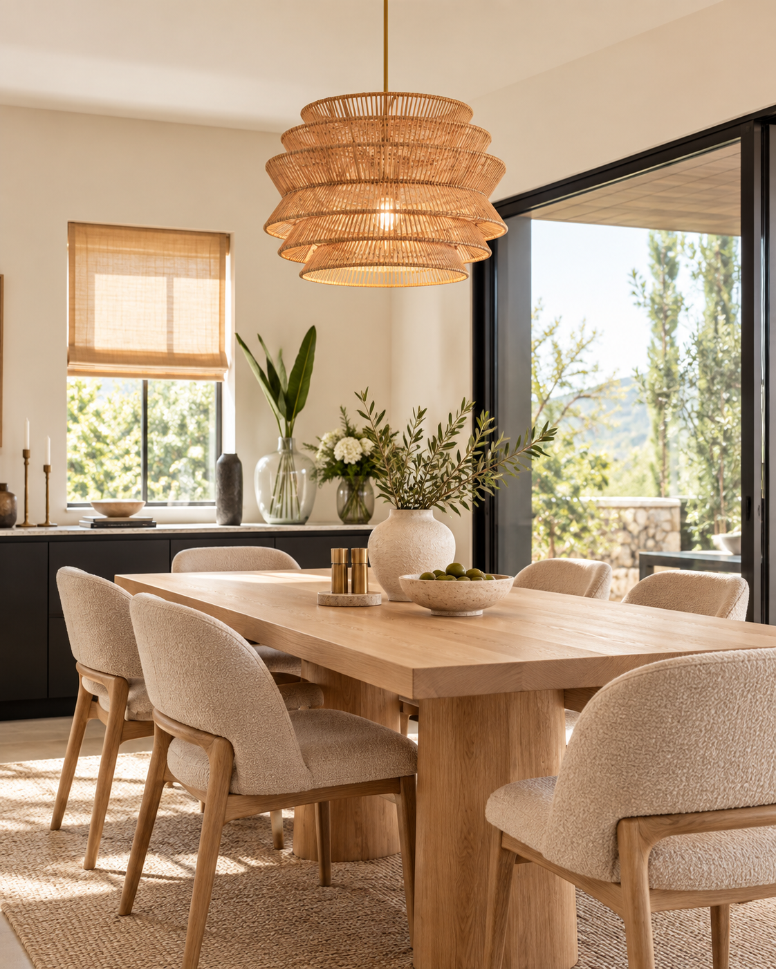 Savana | Woven Rattan-Style Pendant Light