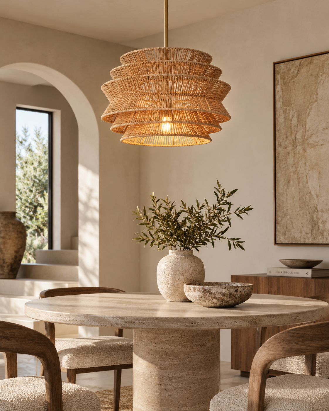 Savana | Woven Rattan-Style Pendant Light