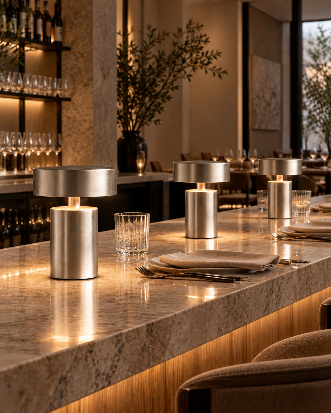 Alloy | Rechargeable LED Table Lamp – Aluminum