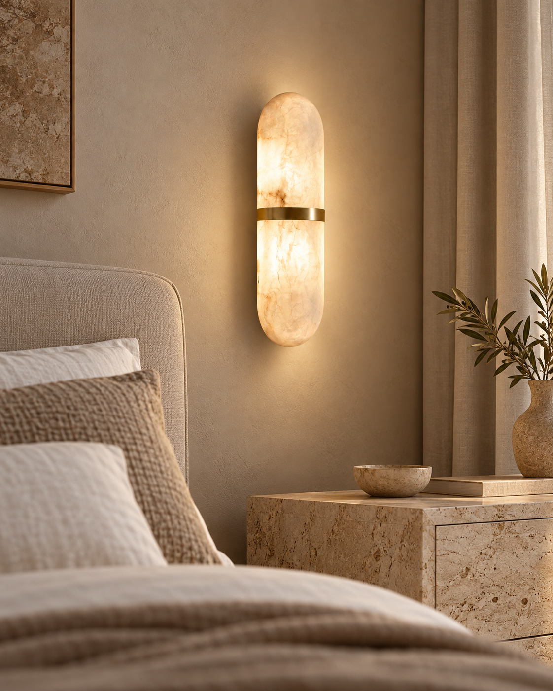 Alnea | Alabaster Wall Sconce
