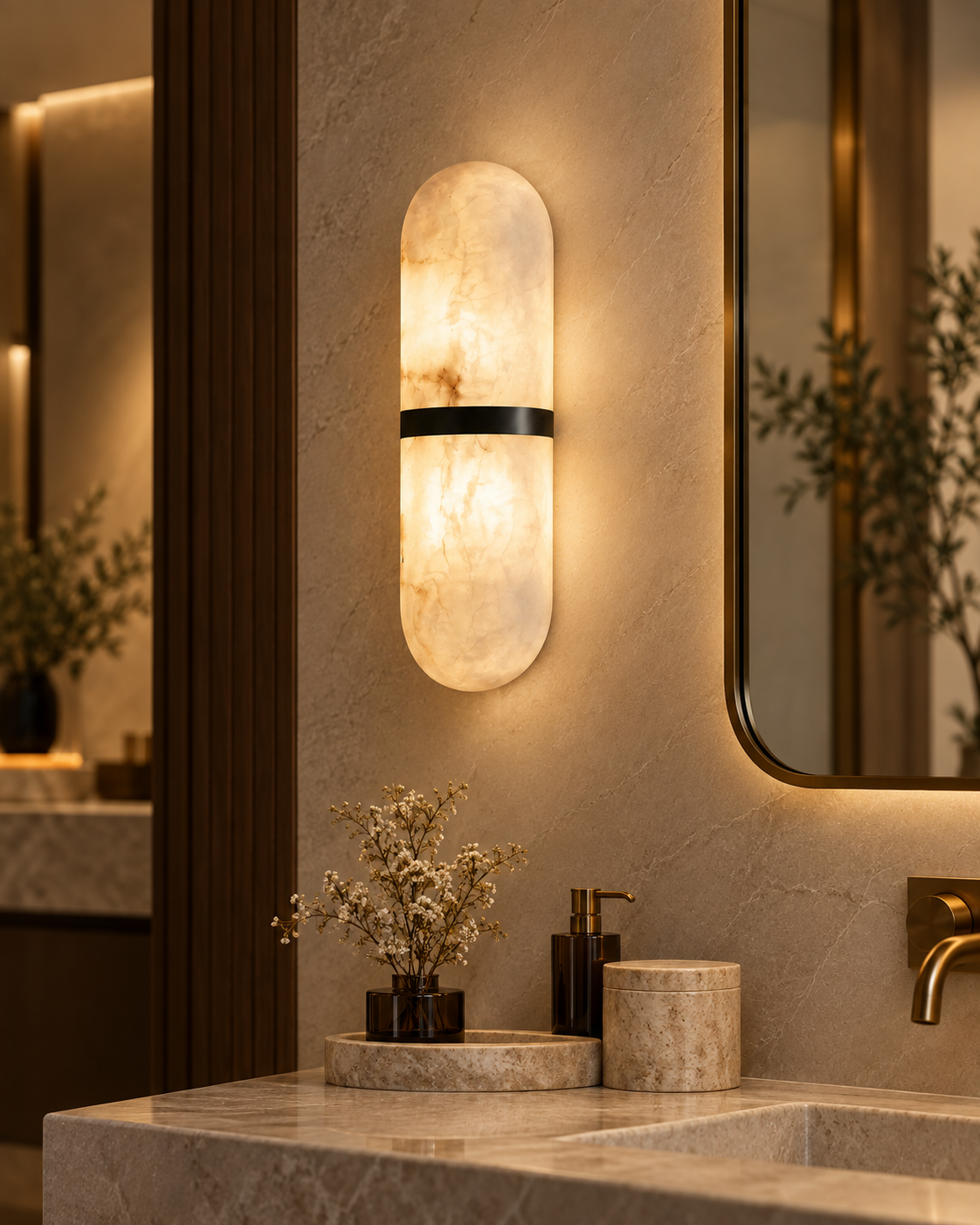 Alnea | Alabaster Wall Sconce