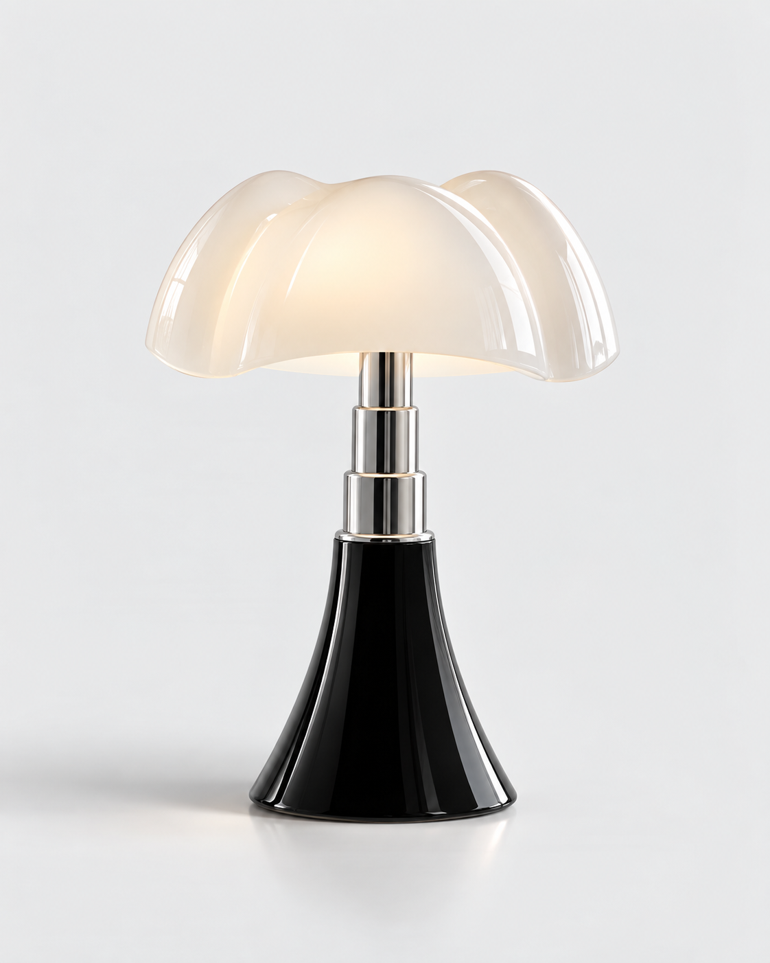 Voltara | Sculptural Glass Table Lamp – Opal Shade