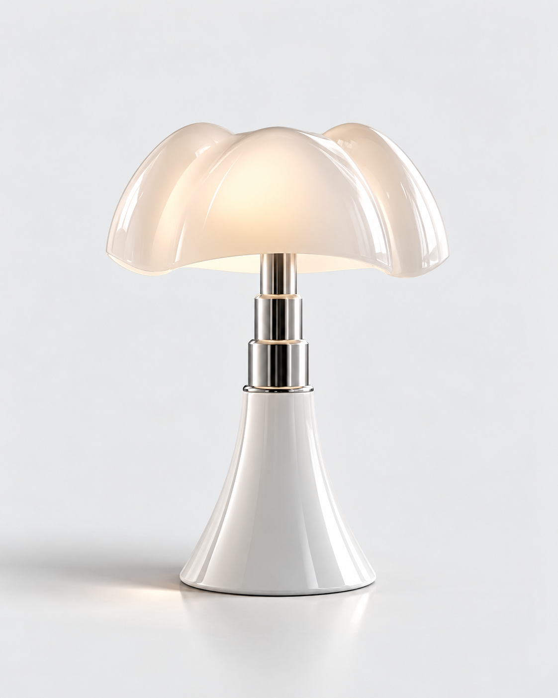 Voltara | Sculptural Glass Table Lamp – Opal Shade