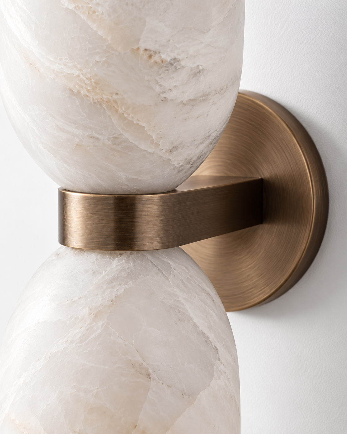 Elba | Alabaster Wall Sconce – Solid Brass Architectural