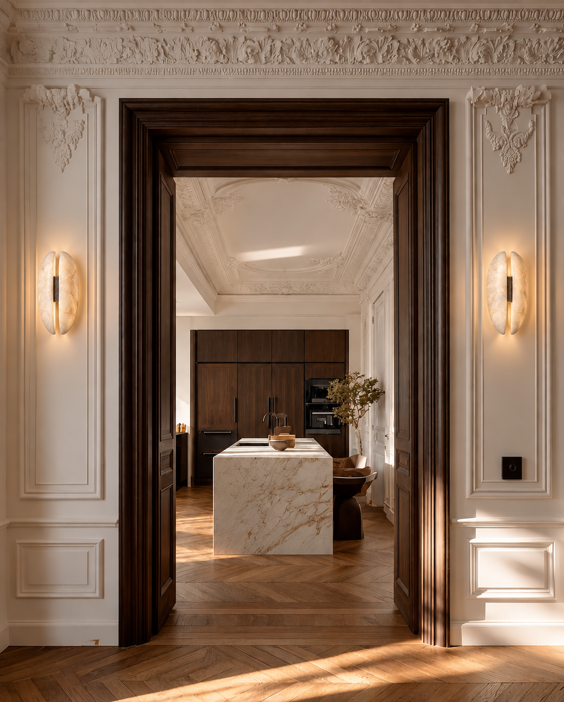 Velata | Natural Alabaster Wall Sconce