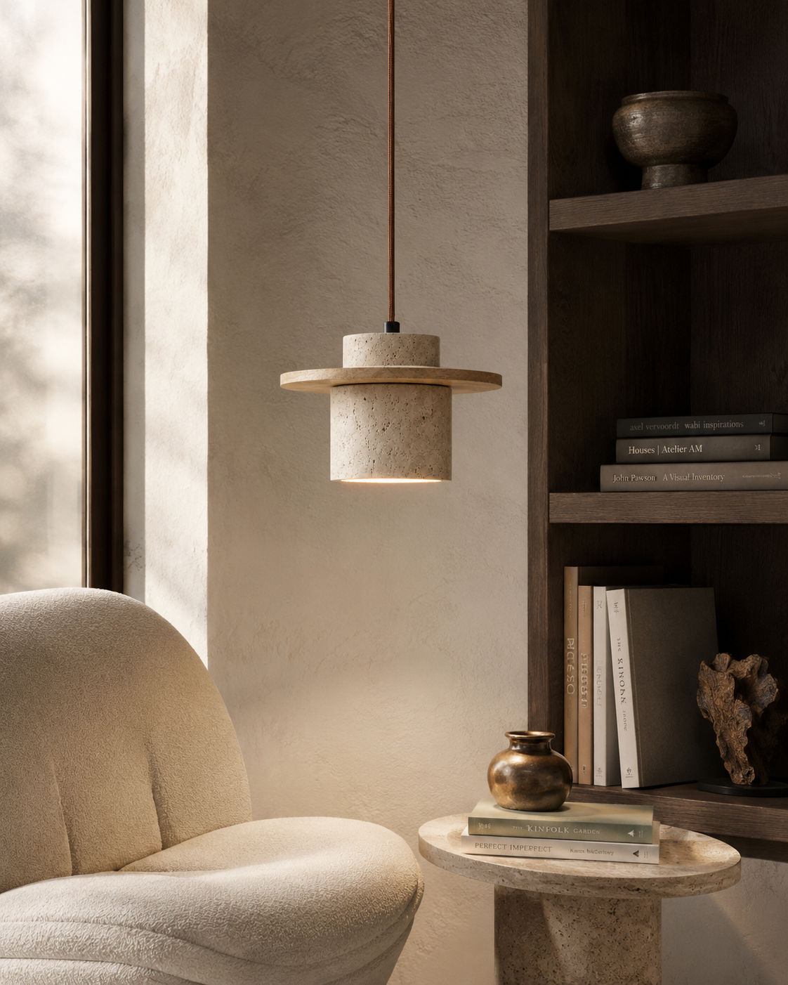 The Sorrento | Travertine Pendant Light