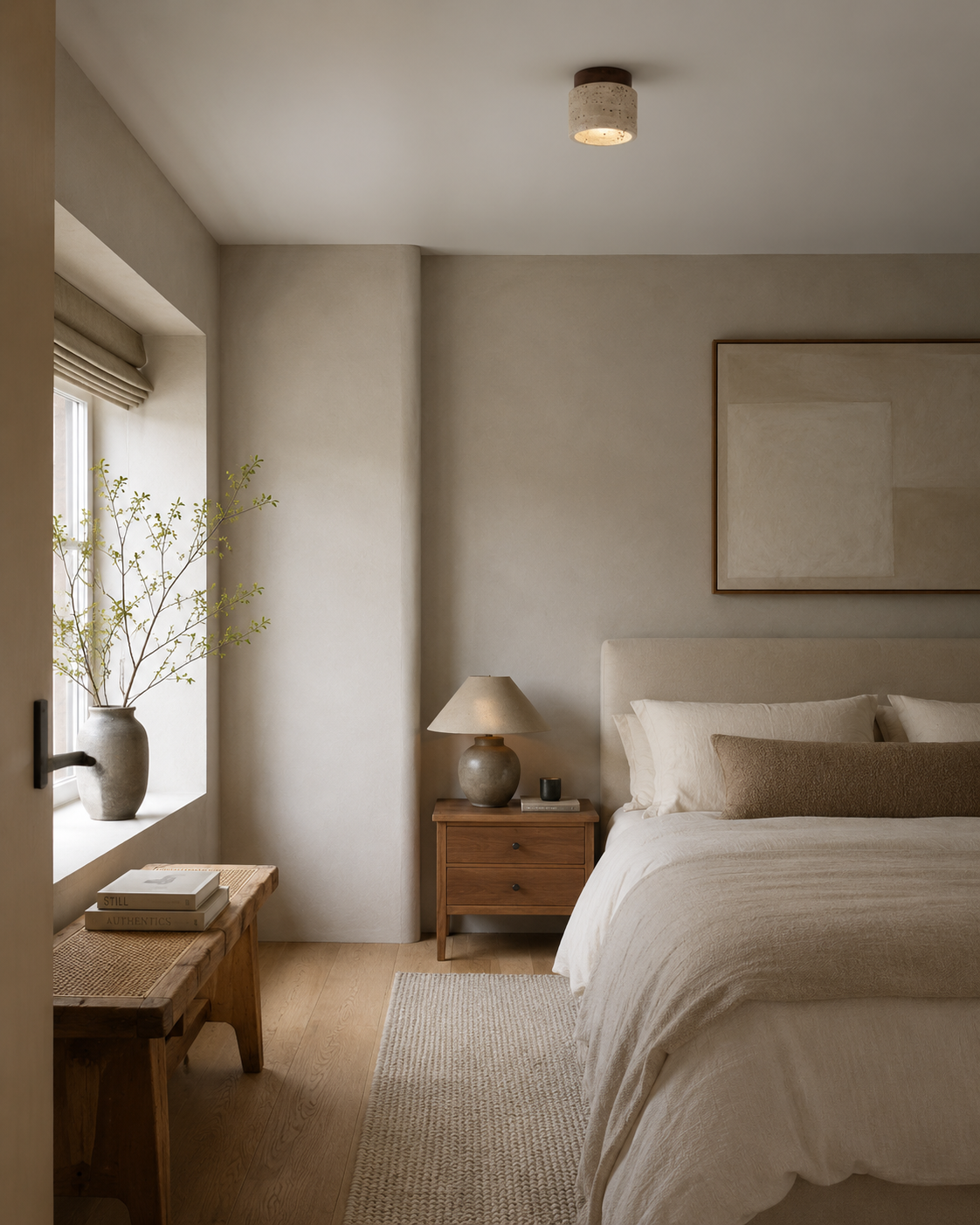 The Como | Travertine Ceiling Light