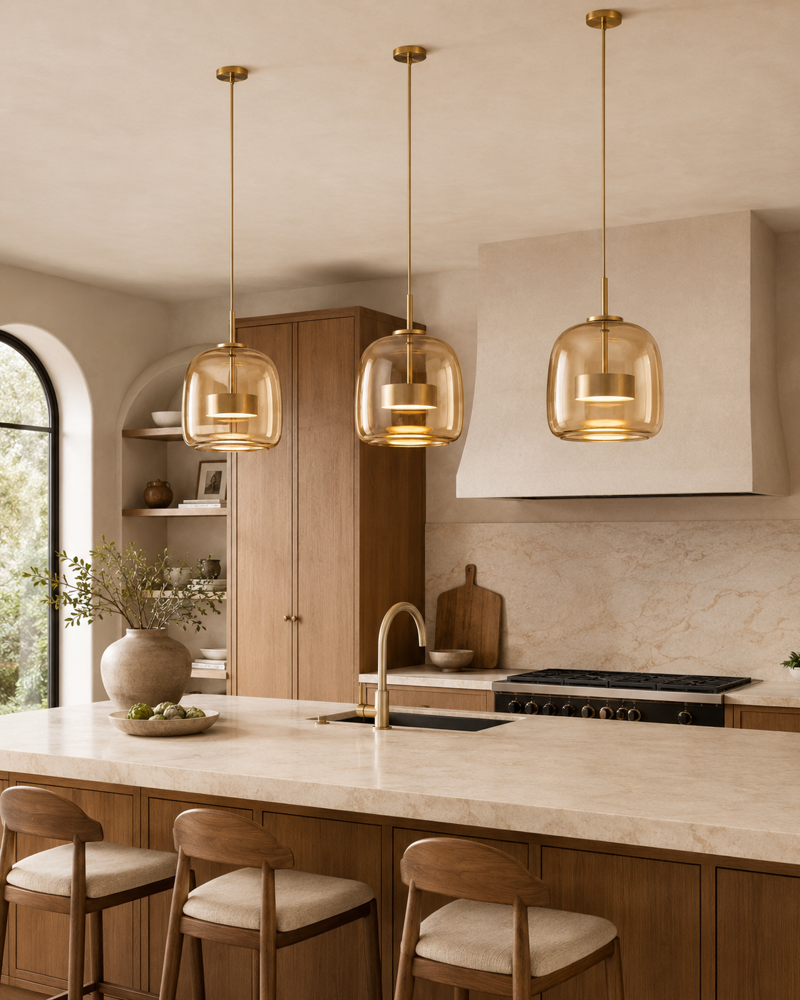 Aurelia | Amber Glass Pendant Light