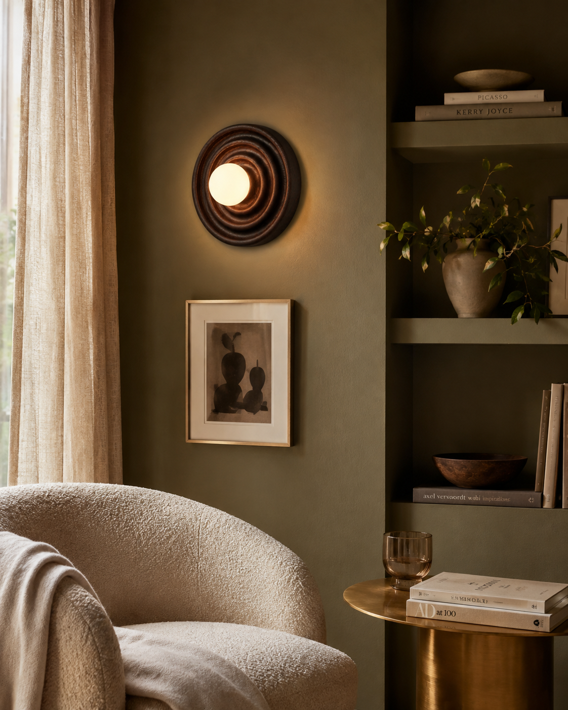 Onda | Sculpted Wood Wall Sconce