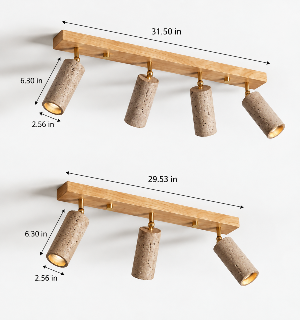 Plafo | Travertine Ceilling Light