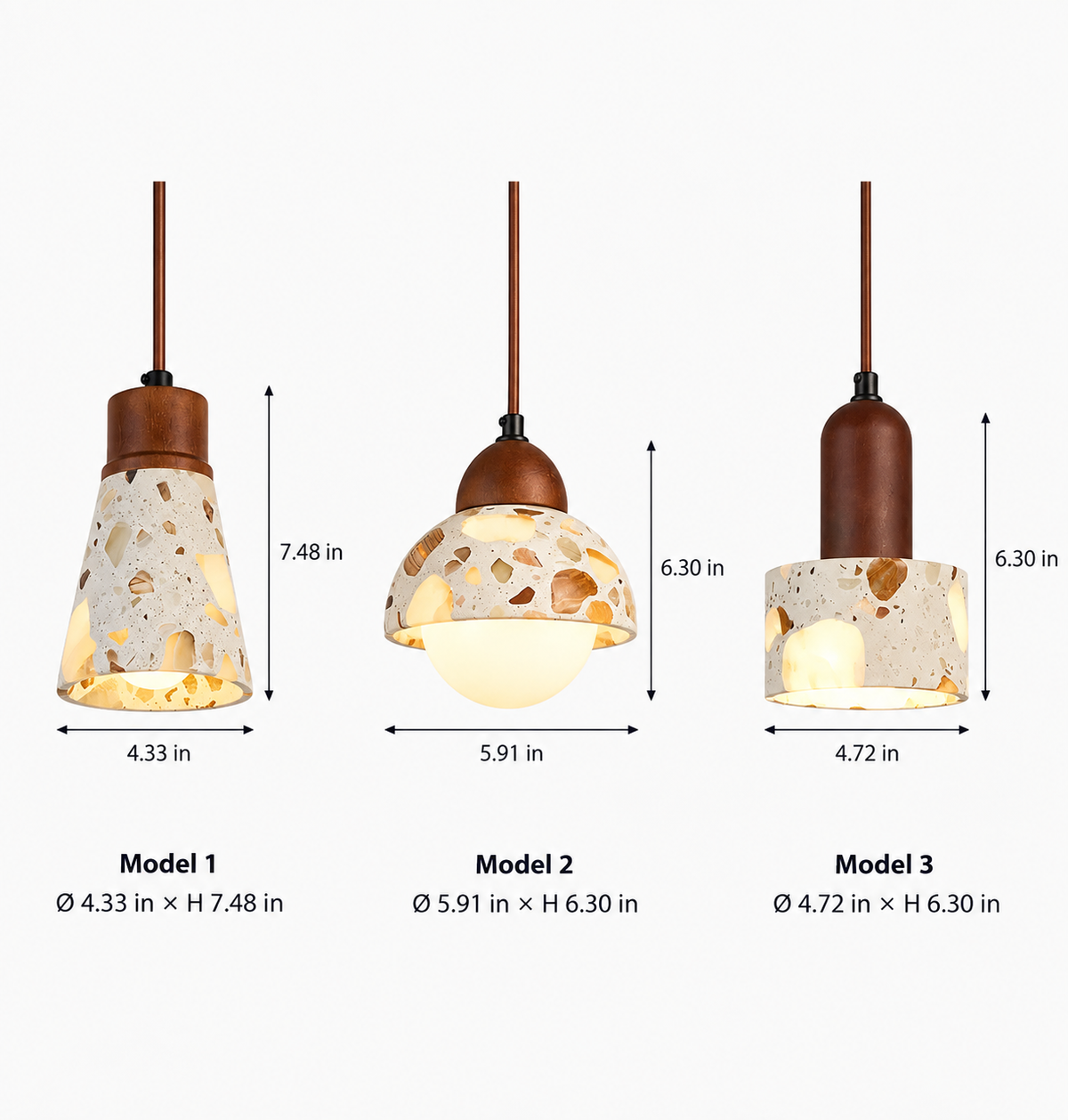 Kone | Terrazzo Pendant Light