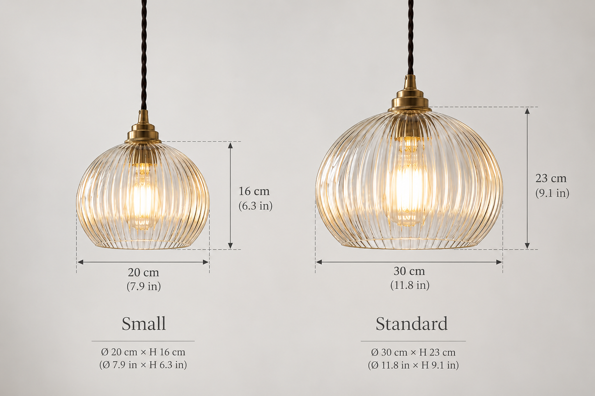 Clera | Clear Ribbed Glass Pendant Light