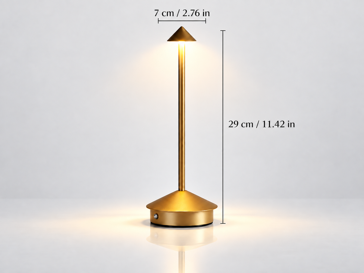 Led Grey Color Aluminum Table Lamp | Aurea | Veluna Lights