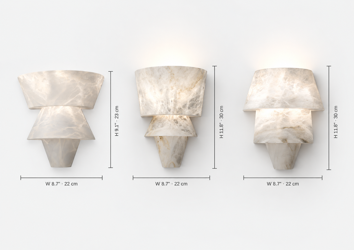 Albana | Sculptural Alabaster Wall Sconce