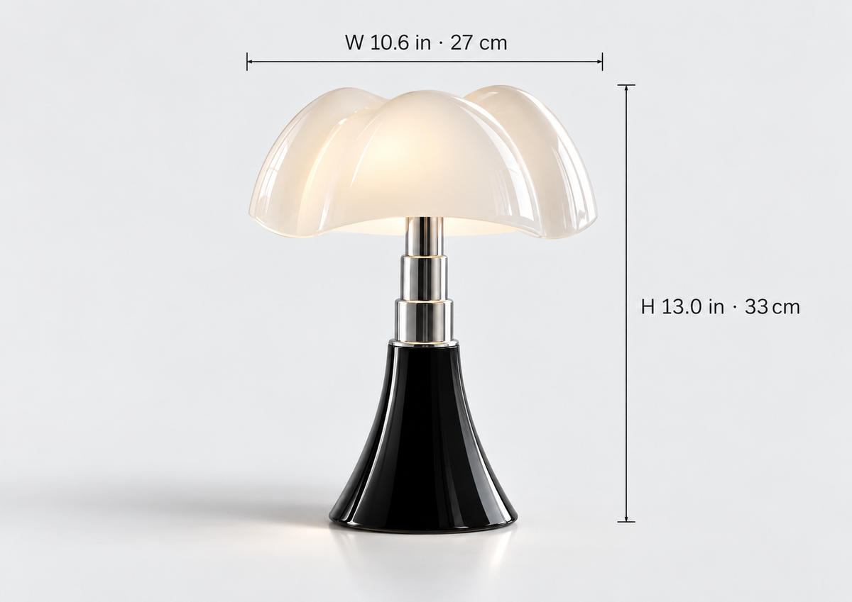 Voltara | Sculptural Glass Table Lamp – Opal Shade