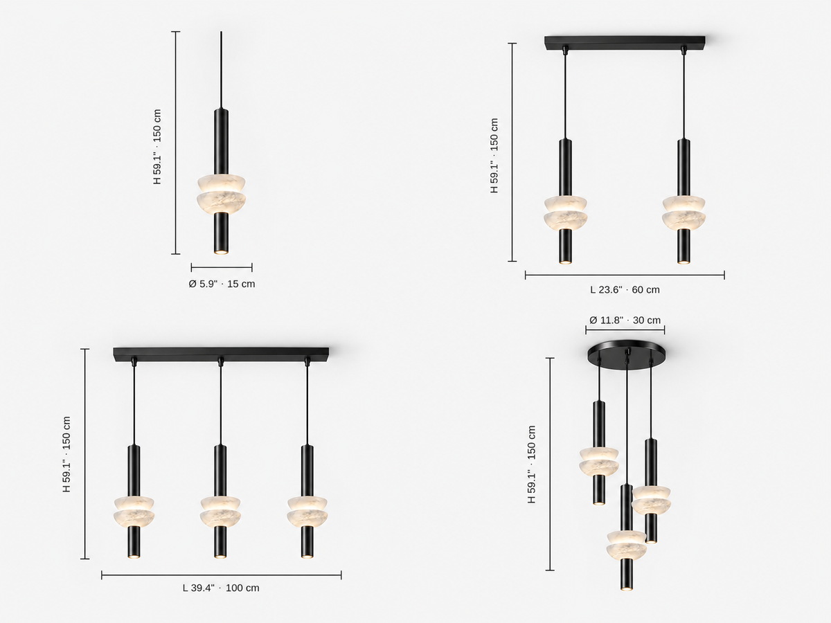 Alabaster Pendant Light | Aveline Sculptural