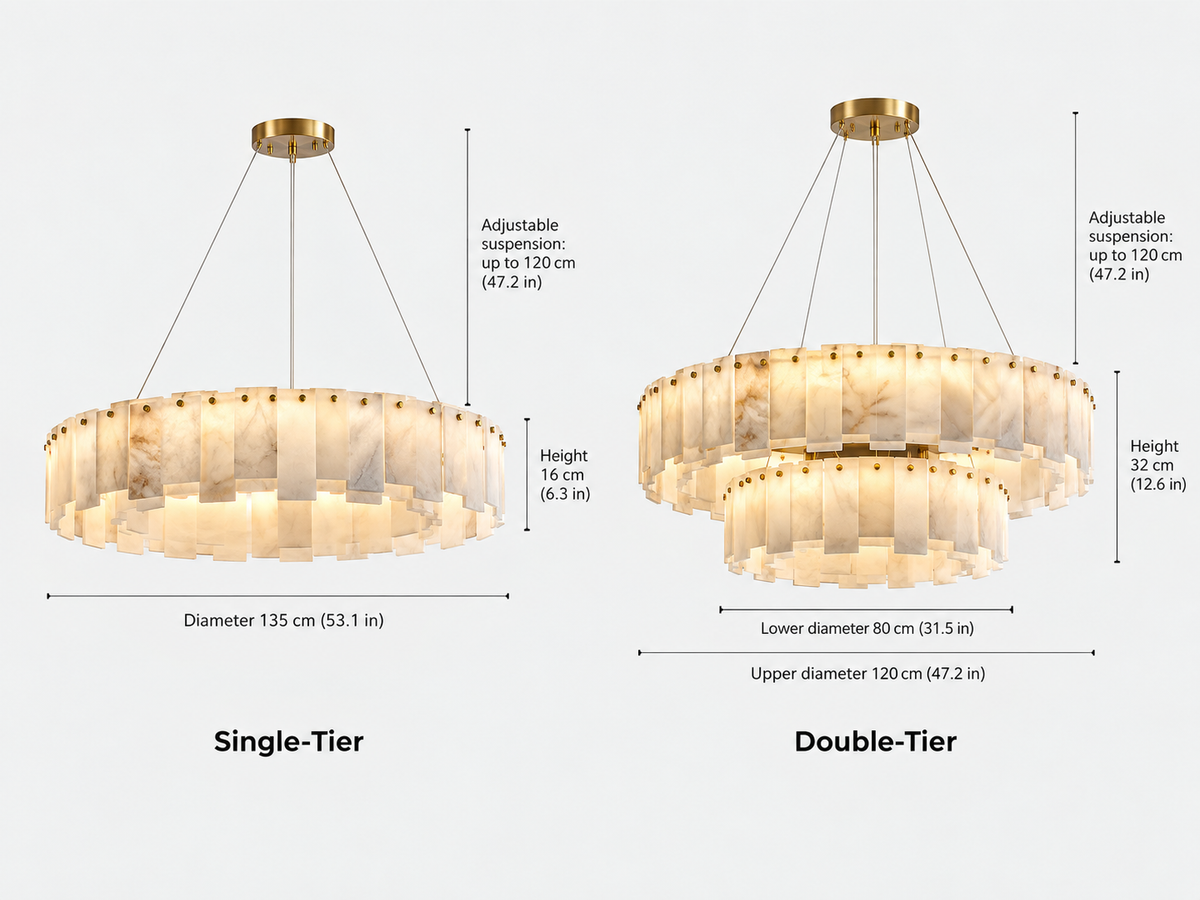 Sculptural Alabaster Chandelier | Aurevia