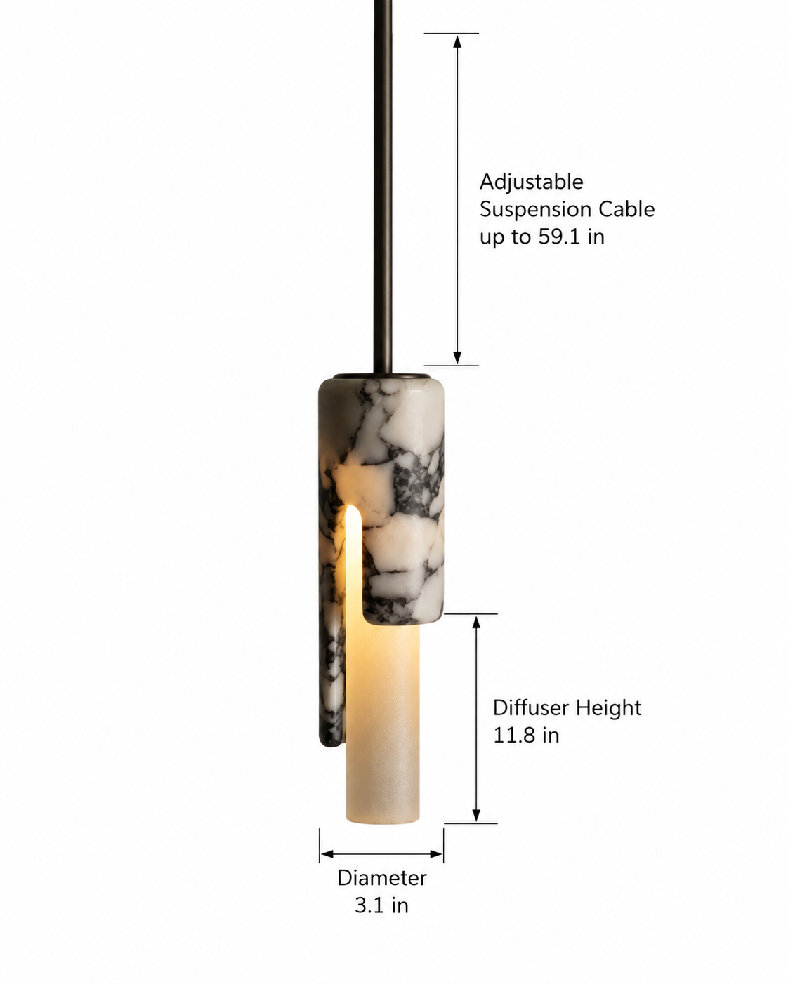 The Carrara | Marble Pendant Light
