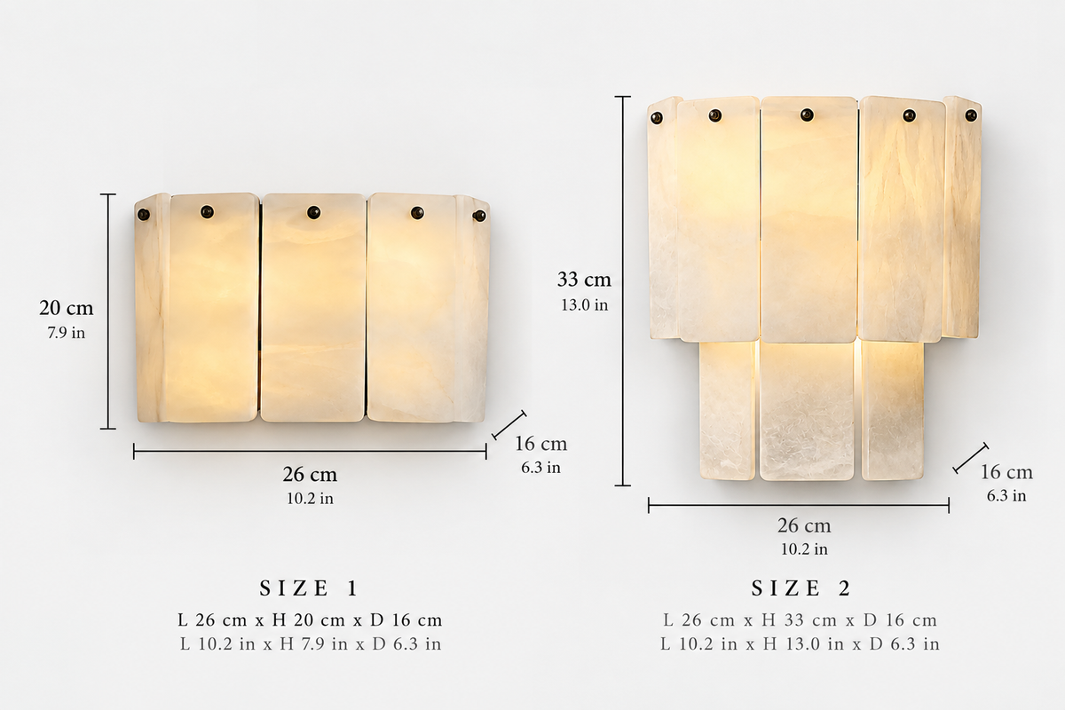 Layered Alabaster Wall Sconce | Nerisse