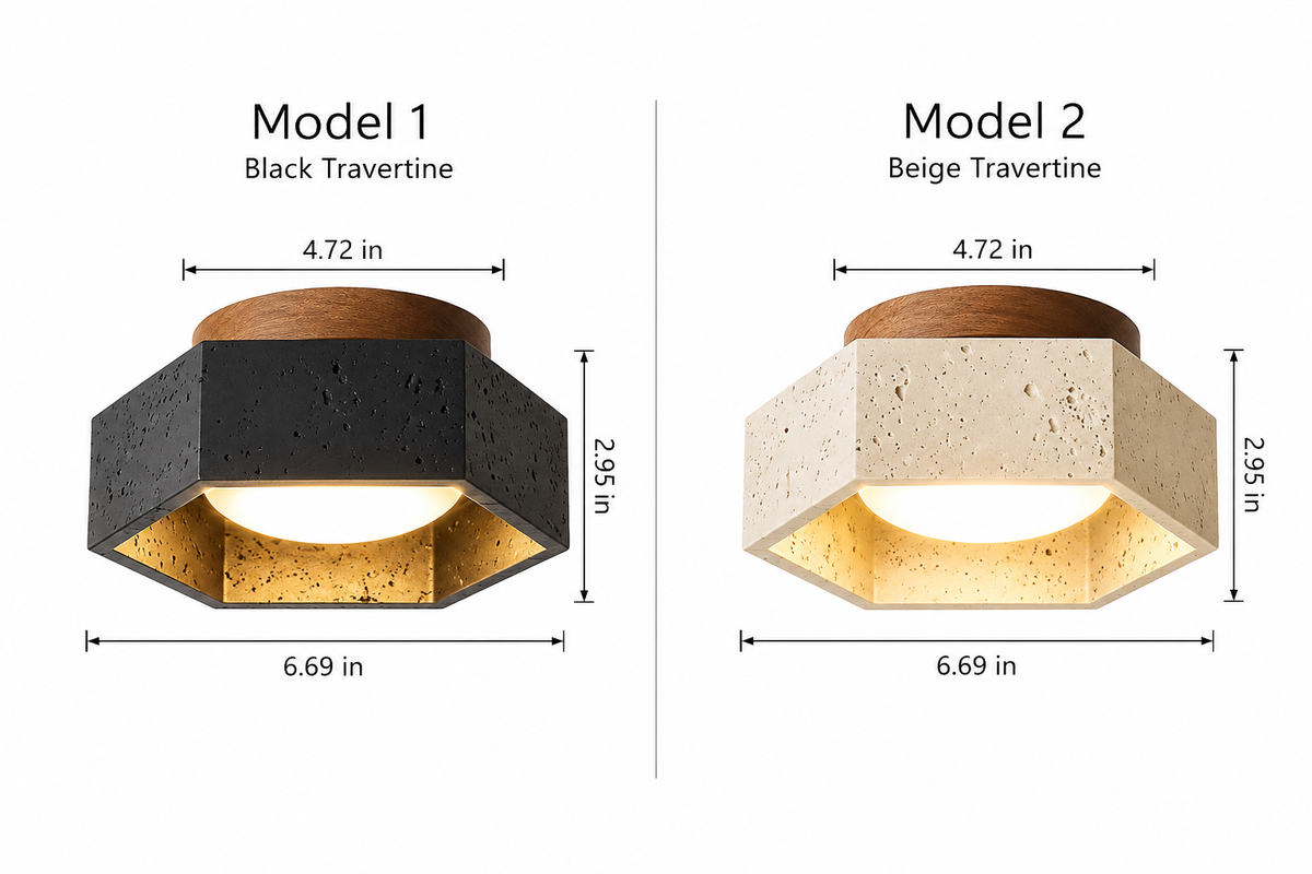 Caldera | Travertine Celling Lights