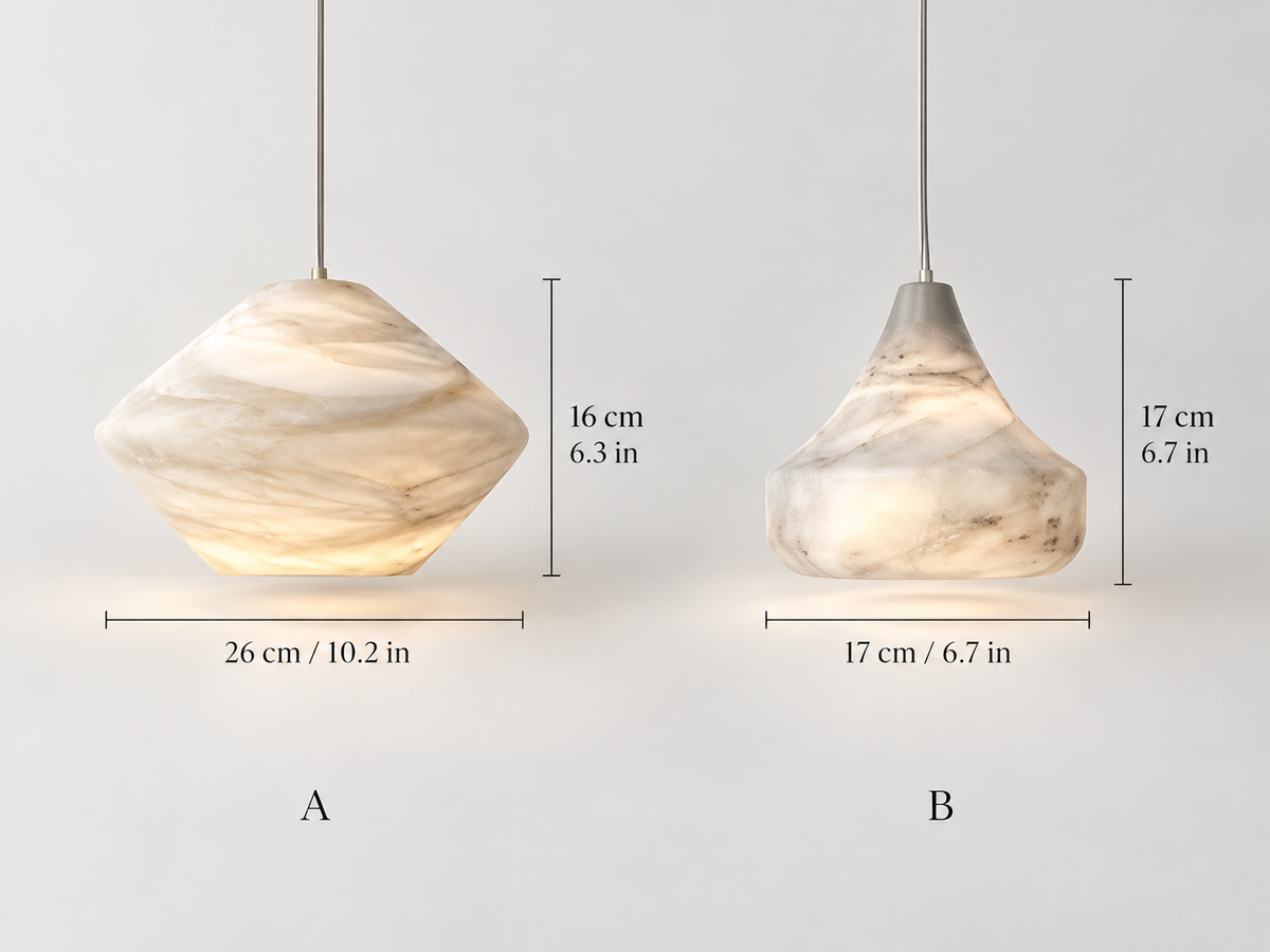 Natural Alabaster Stone Pendant Light | Avelith
