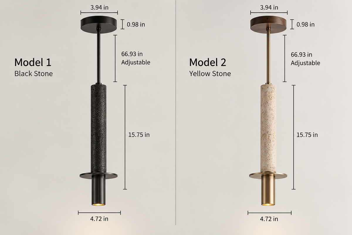 Caelis | Travertine Pendant Light