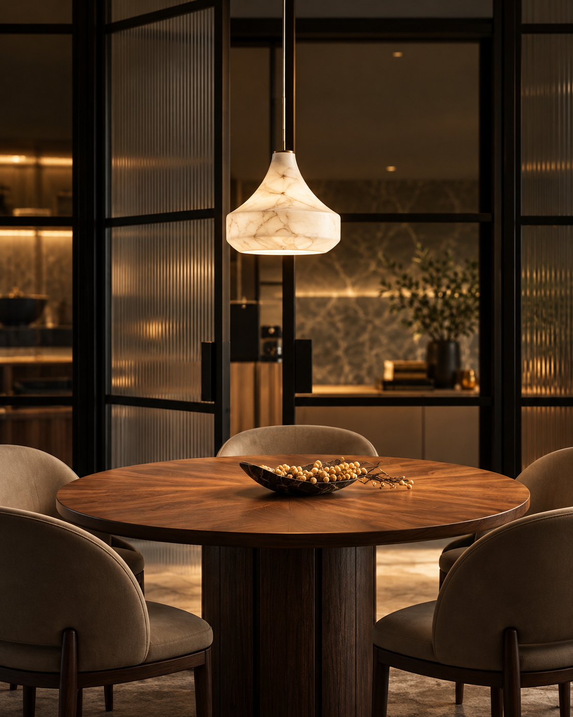 Natural Alabaster Stone Pendant Light | Avelith