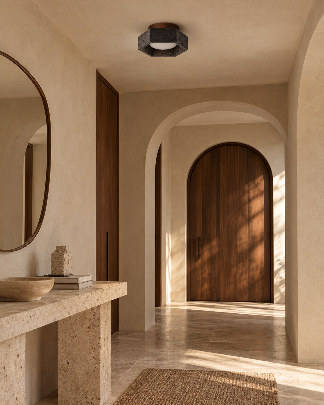 Caldera | Travertine Celling Lights