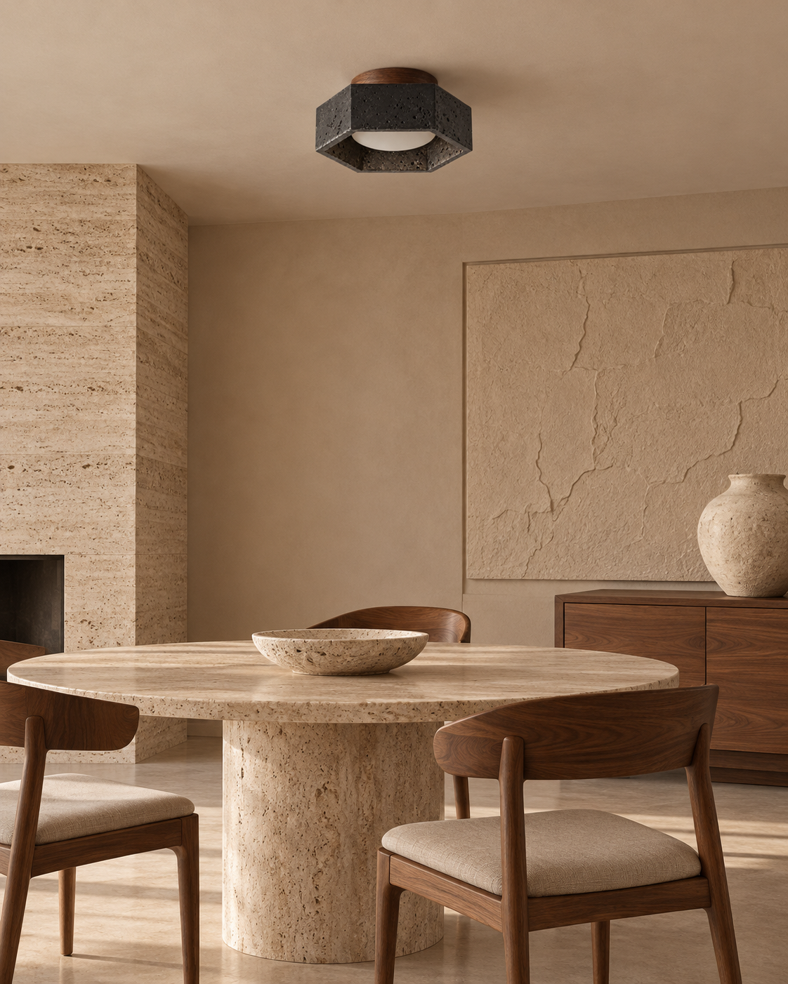 Caldera | Travertine Celling Lights