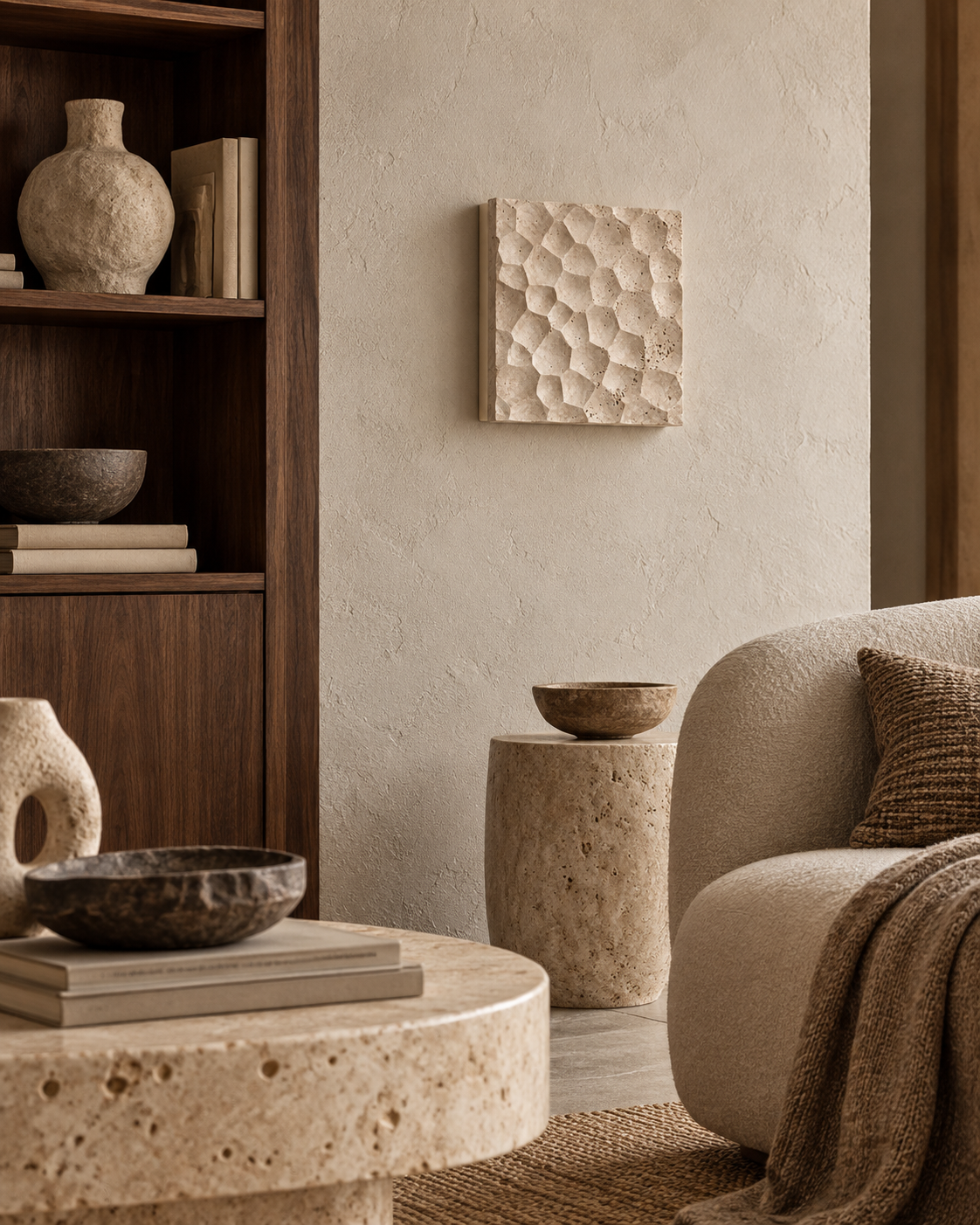 Vaelis | Travertine Wall Sconces