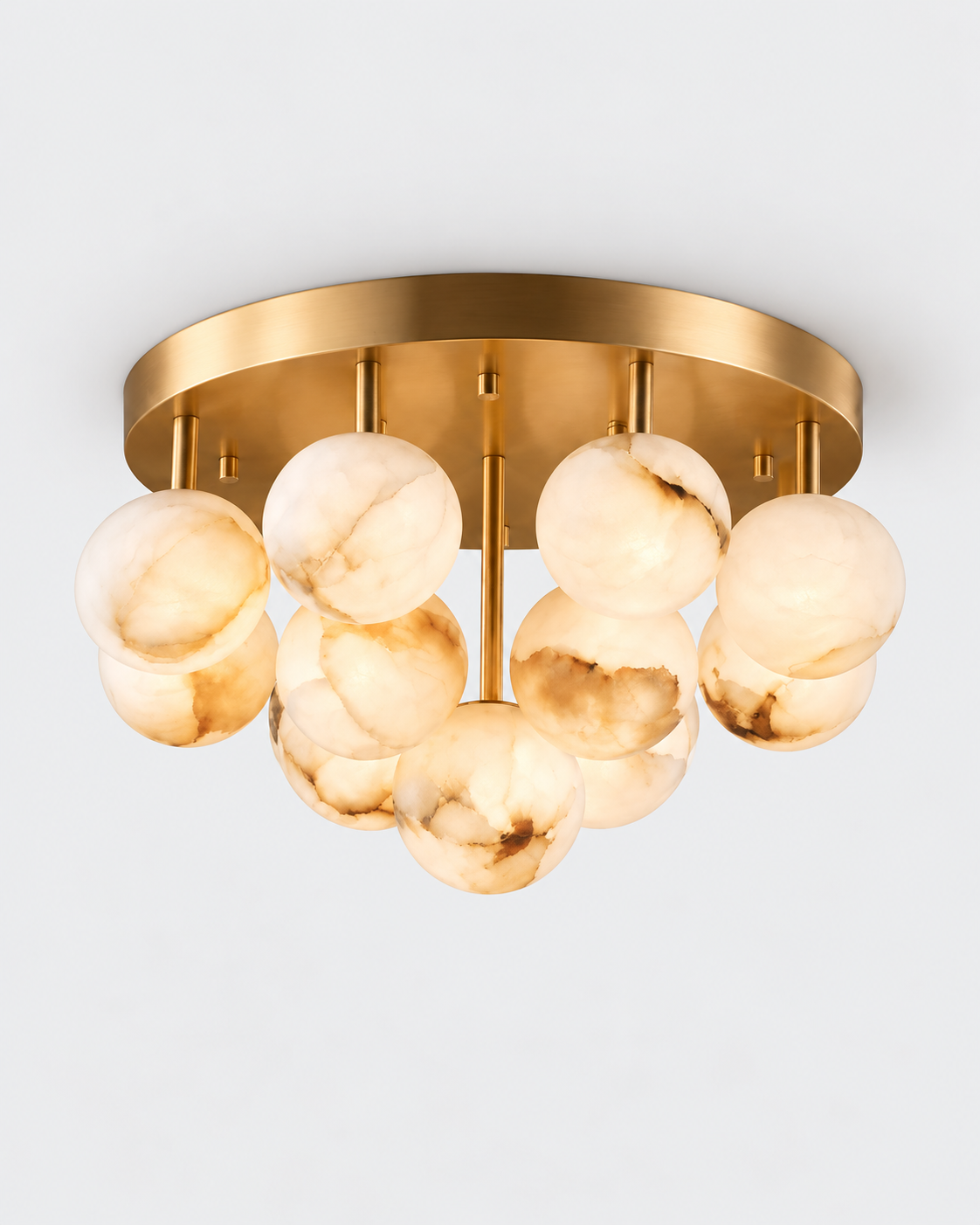 Globan | Natural Alabaster Globe Flush Mount Ceiling Light