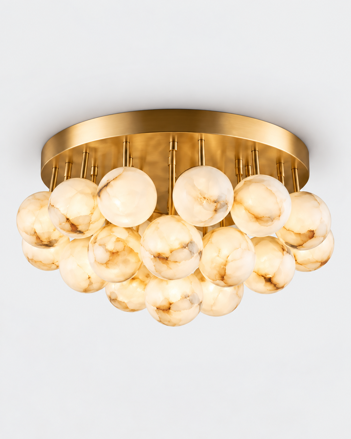 Globan | Natural Alabaster Globe Flush Mount Ceiling Light