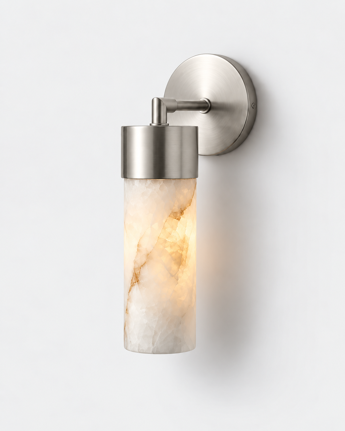 Avelor | Natural Alabaster Cylinder Wall Sconce