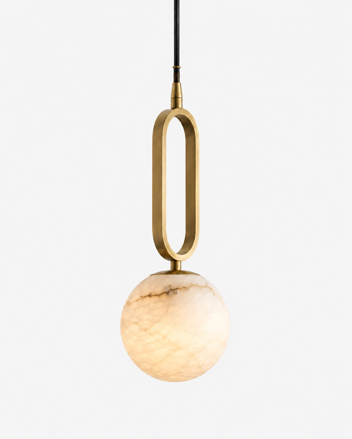 Orlena | Natural Alabaster Globe Pendant Light