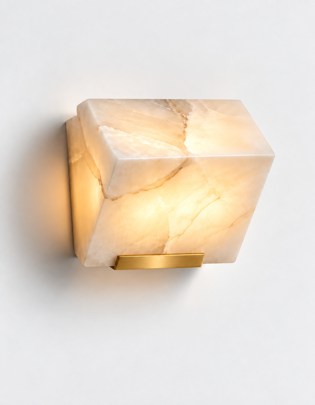 Alvara | Natural Alabaster Sculptural Wall Sconce