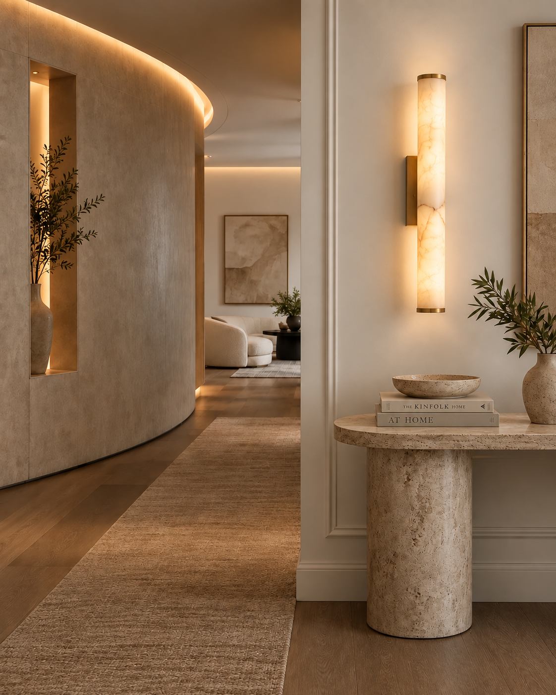 Calder | Natural Alabaster Linear Wall Sconce