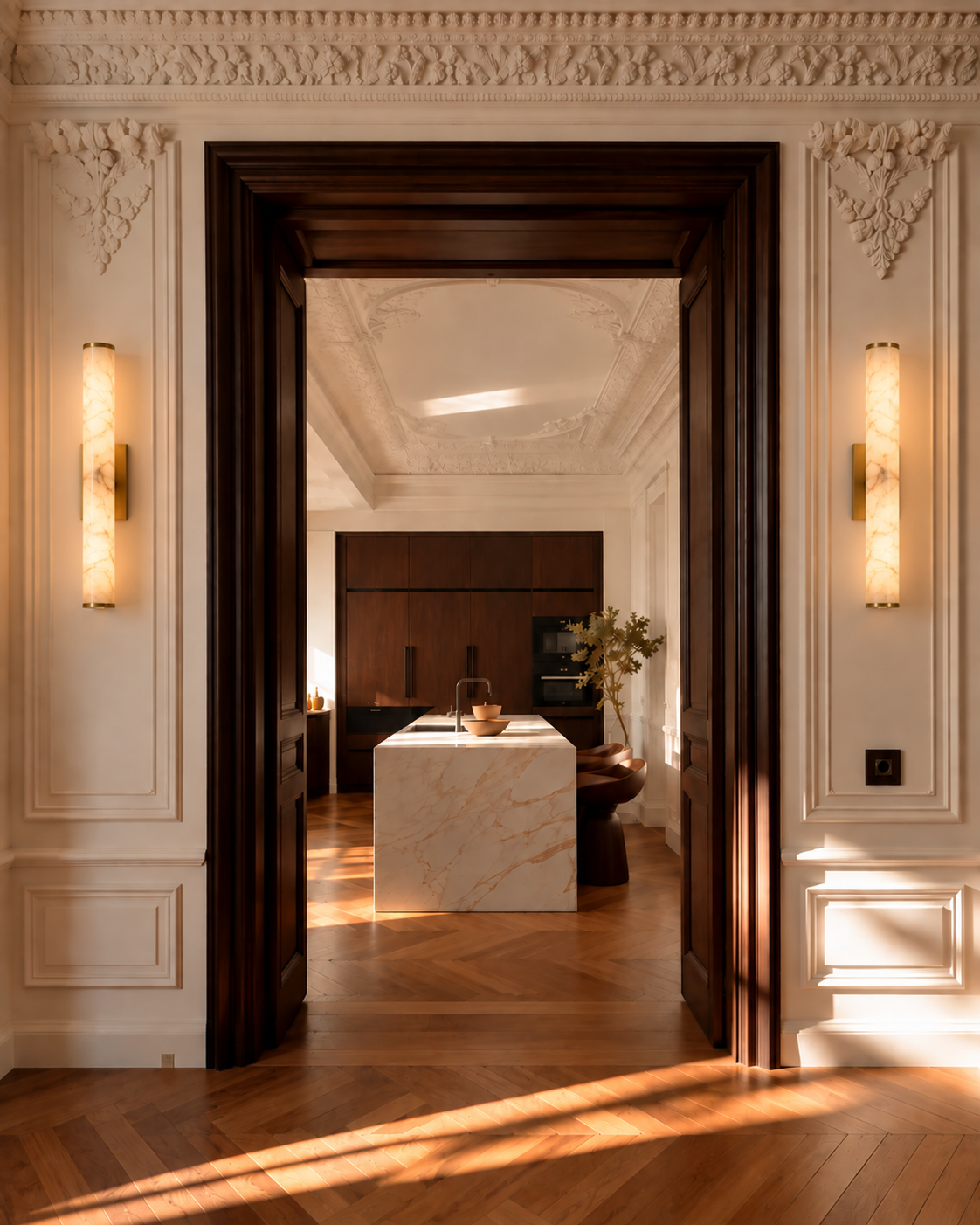Calder | Natural Alabaster Linear Wall Sconce