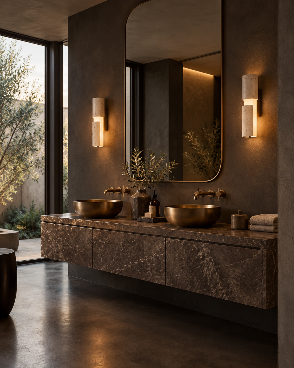 Tavora | Natural Travertine Wall Sconce