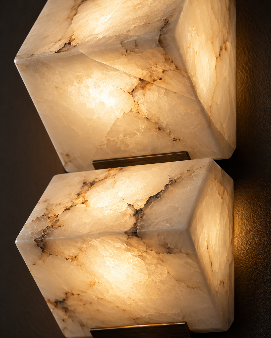 Alvara | Natural Alabaster Sculptural Wall Sconce
