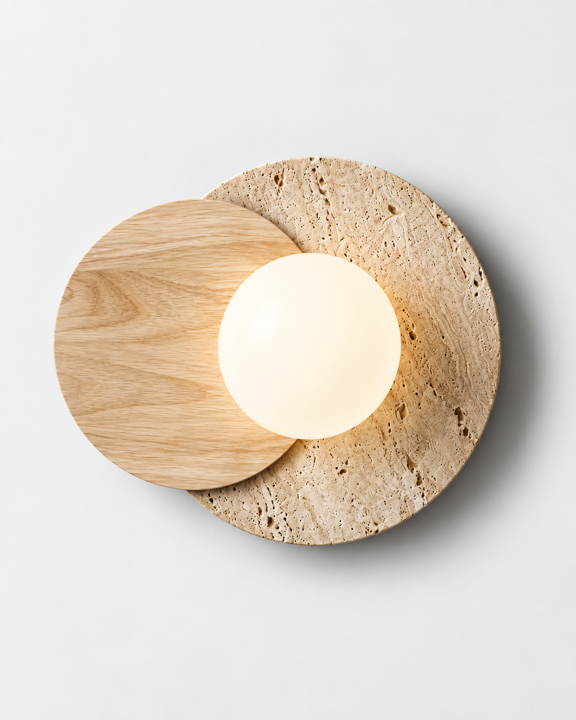 Luna | Travertine Wall Sconce
