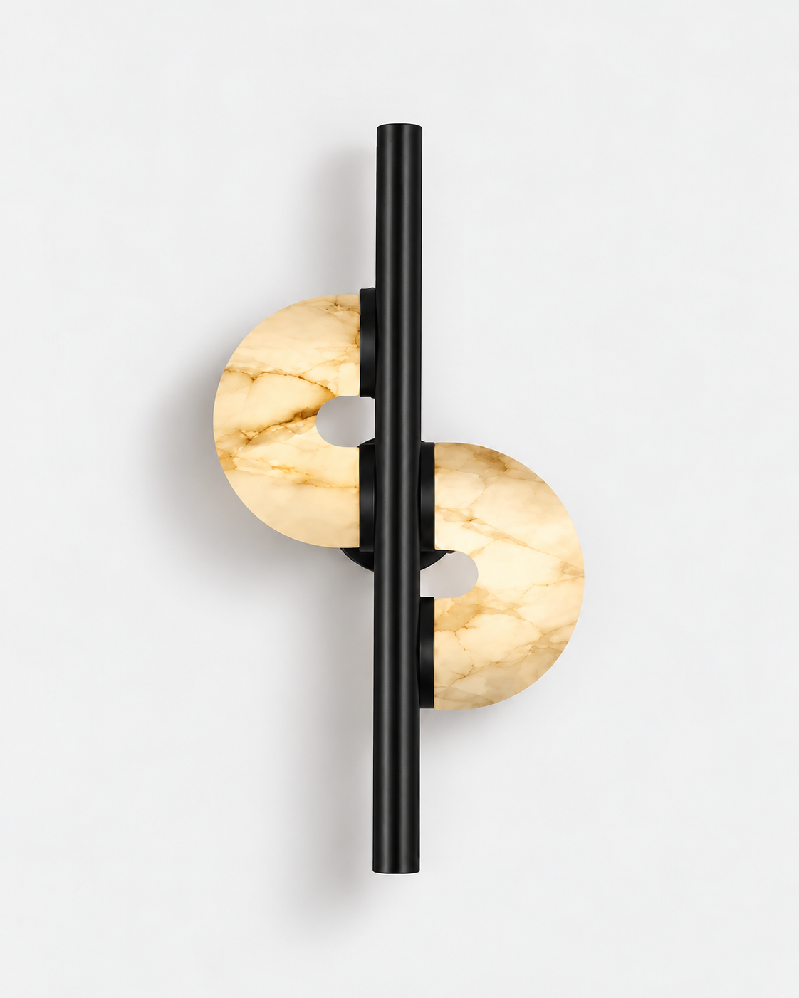 Sculpted Alabaster & Metal Wall Sconce | Aurevon