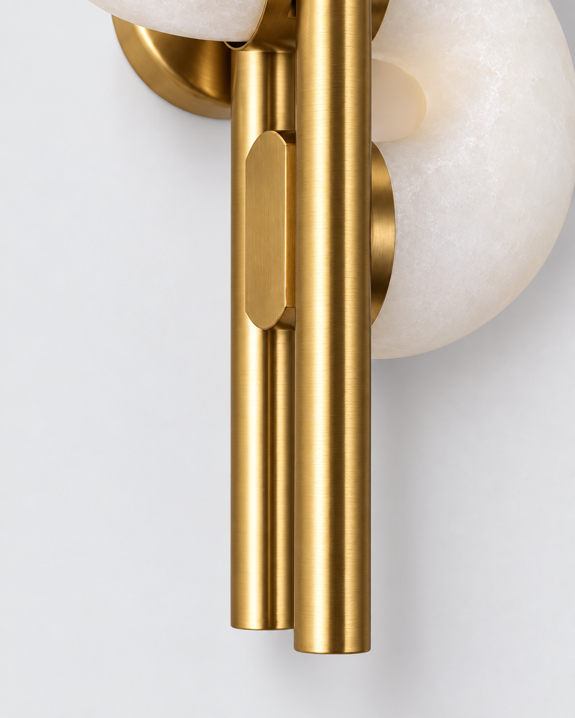 Sculpted Alabaster & Metal Wall Sconce | Aurevon