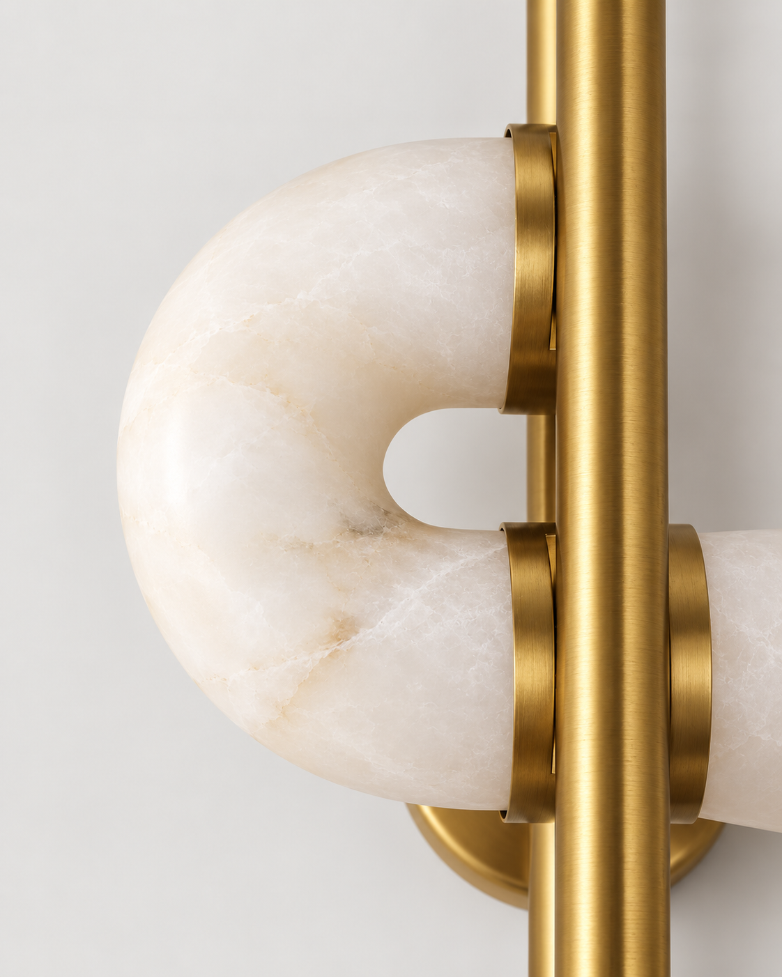 Sculpted Alabaster & Metal Wall Sconce | Aurevon