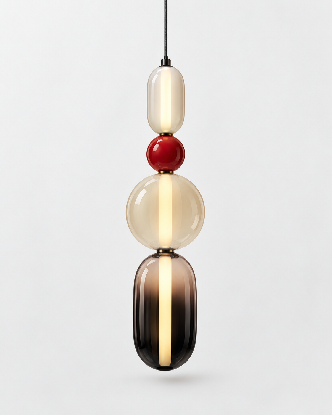 Sculptural Tinted Glass LED Pendant Light | Orvessa